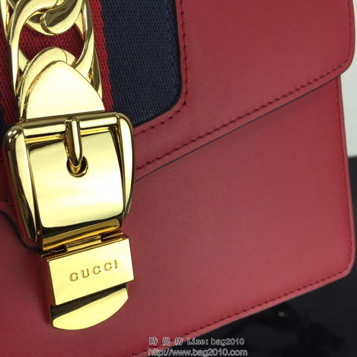 GUCCI古馳 新款 專櫃品質 原單 421882平紋 大紅 手提 單肩 斜挎包HY1398